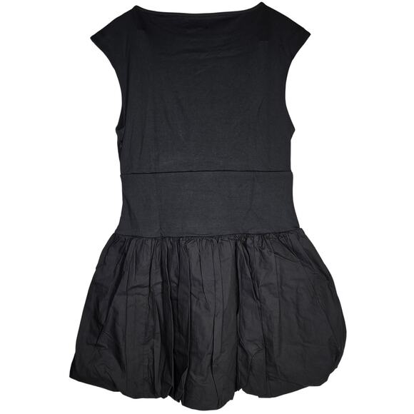 J. Crew Bubble-hem mixy dress Black CI886 L NWT - Picture 2 of 11